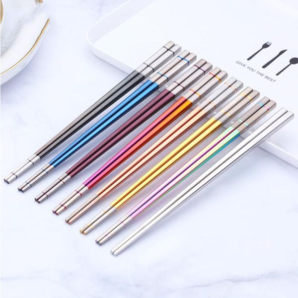 pair stainless steel portable chopsticks chinese non-slip set reusable sushi chop stick for children cutlery
pair stainless steel portable chopsticks chinese non-slip set reusable sushi chop stick for children cutlery