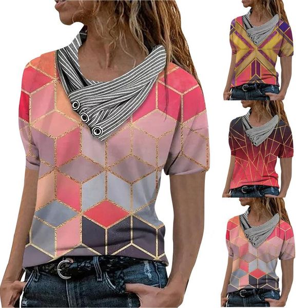 women's t-shirt pullovers tee shirtwomen's casual retro geometric pattern scarf collar short sleeve pullover ropa de mujer 2021, White
women's t-shirt pullovers tee shirtwomen's casual retro geometric pattern scarf collar short sleeve pullover ropa de mujer 2021, White