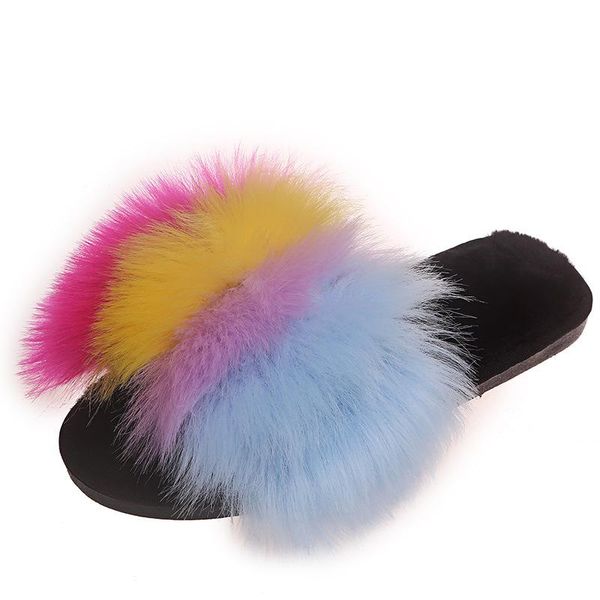 slippers female summer fur flock fashion casual shoes for women plush sandals patchwork multicolor feather flat slides 2021, Black
slippers female summer fur flock fashion casual shoes for women plush sandals patchwork multicolor feather flat slides 2021, Black