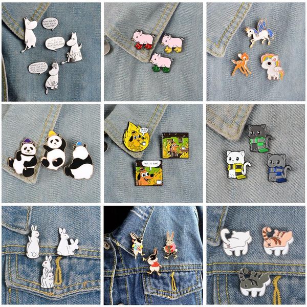 pins, brooches qihe jewelry animal set pins hippopotamus pig panda cat dog badges fun friends gifts for backpacks, Gray
pins, brooches qihe jewelry animal set pins hippopotamus pig panda cat dog badges fun friends gifts for backpacks, Gray