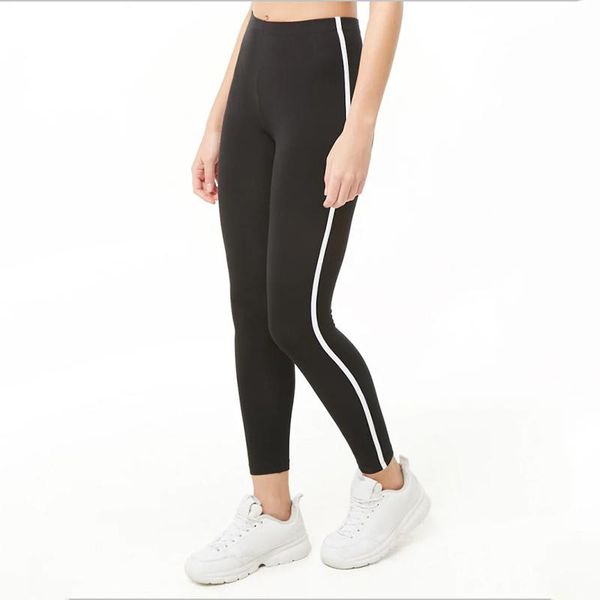women's leggings black casual solid side white line simple high waist crop slim streetwear women autumn leisure modern lady
women's leggings black casual solid side white line simple high waist crop slim streetwear women autumn leisure modern lady