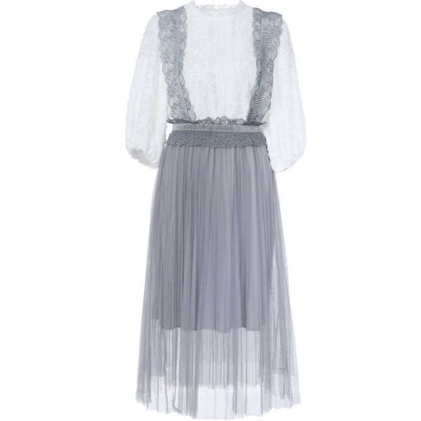perhaps u two pieces o neck 3/4 puff sleeve white gray tank lace mesh maxi long dress summer d0404 210529
perhaps u two pieces o neck 3/4 puff sleeve white gray tank lace mesh maxi long dress summer d0404 210529