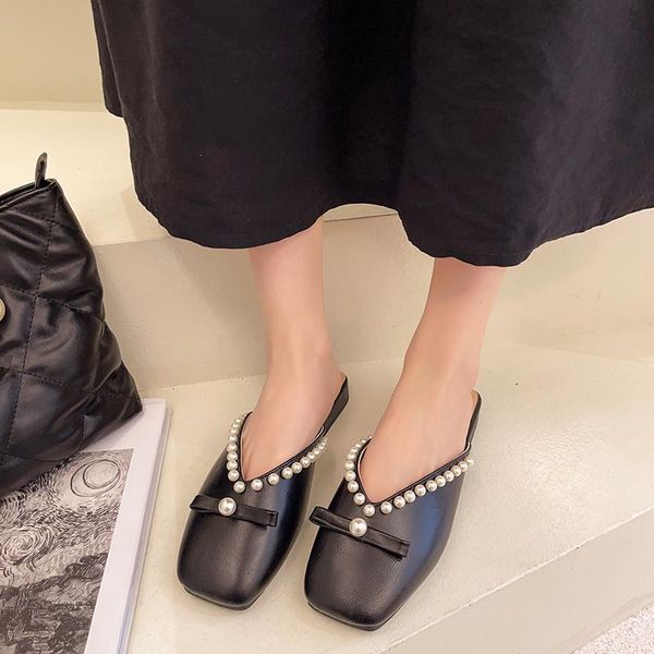 slippers women summer slides fashion brand square toe leather flats sandals outdoor string bead women's slipper flip flops slide, Black
slippers women summer slides fashion brand square toe leather flats sandals outdoor string bead women's slipper flip flops slide, Black