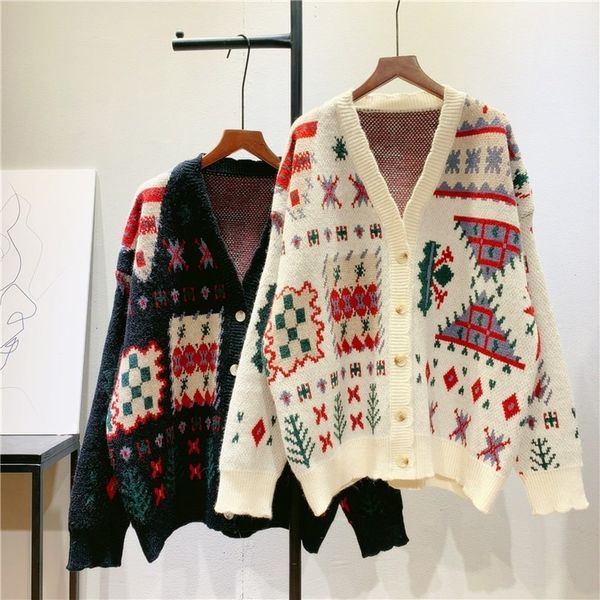 women's knits & tees fresh forest jacquard knit jacket women oversized cardigan female spring autumn sweater korean loose ak2l, White
women's knits & tees fresh forest jacquard knit jacket women oversized cardigan female spring autumn sweater korean loose ak2l, White