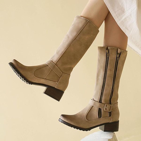 boots women's fashion buckle thick heel water proof double zipper casual mid-tube solid color simple leisure winter 2021, Black
boots women's fashion buckle thick heel water proof double zipper casual mid-tube solid color simple leisure winter 2021, Black