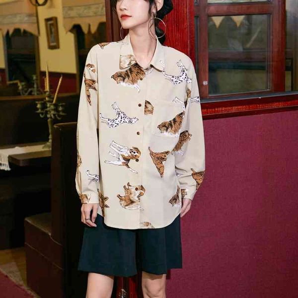 women's two piece pants animal print long sleeve blouse women button up collar shirt casual loose and autumn korean fashion cl, White
women's two piece pants animal print long sleeve blouse women button up collar shirt casual loose and autumn korean fashion cl, White