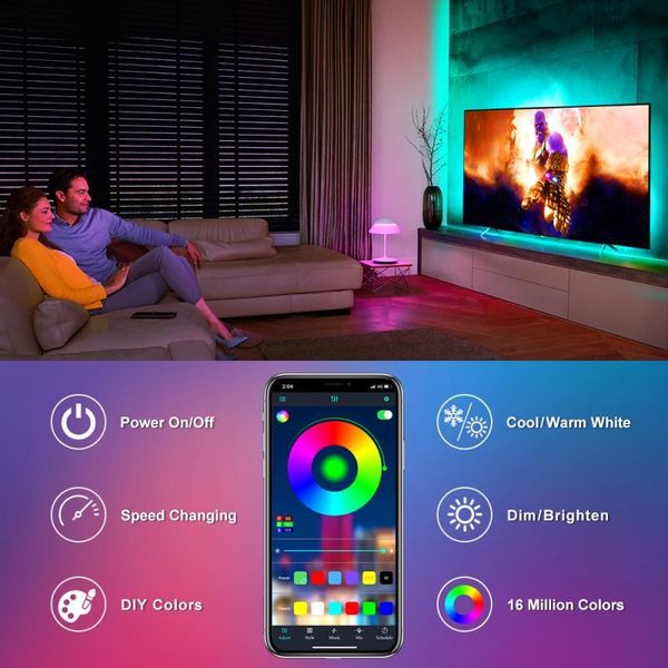 strip lights bluetooth app ir controlled remote rgb flexible ribbon multicolor microphone music sync mode light led strips
strip lights bluetooth app ir controlled remote rgb flexible ribbon multicolor microphone music sync mode light led strips
