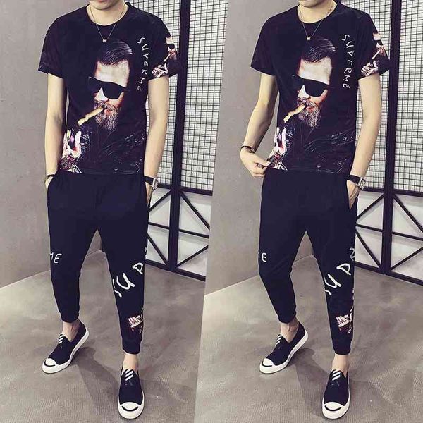 2 piece set short sleeve t shirt pants sweatsuit men character print jogger set casual streetwear hip hop tracksuit ropa hombre 210527, Gray
2 piece set short sleeve t shirt pants sweatsuit men character print jogger set casual streetwear hip hop tracksuit ropa hombre 210527, Gray