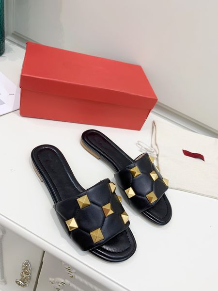 brand sandal slippers women real leather rivets pattern fashion tassel elegant designer ladies summer flat shoes, Black
brand sandal slippers women real leather rivets pattern fashion tassel elegant designer ladies summer flat shoes, Black