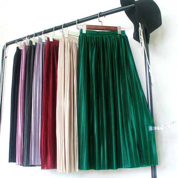 skirts metallic skirt, glossy pleated high waist, retro mid length showing thin temperament, bright satin organ skirt, Black
skirts metallic skirt, glossy pleated high waist, retro mid length showing thin temperament, bright satin organ skirt, Black