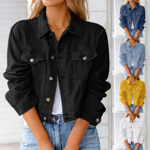 women's jackets women vintage short denim jean jacket coat with pocket button down distressed streetwear y2k fashion solid color outwea, Black;brown
women's jackets women vintage short denim jean jacket coat with pocket button down distressed streetwear y2k fashion solid color outwea, Black;brown