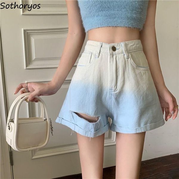 women's shorts holes denim women tie dye gradient fashion harajuku bottoms summer casual high waist all-match breathable, White;black
women's shorts holes denim women tie dye gradient fashion harajuku bottoms summer casual high waist all-match breathable, White;black