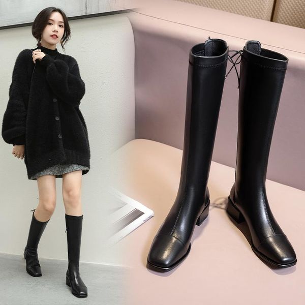 boots brand genuine leather women luxury fashoin spring winter black mid calf knight comfort square lace up shoes size 42
boots brand genuine leather women luxury fashoin spring winter black mid calf knight comfort square lace up shoes size 42