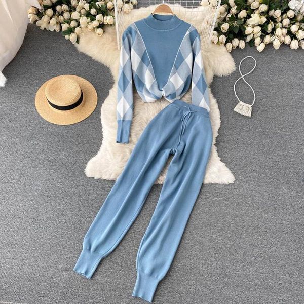 women's two piece pants autumn winter knit set vintage stand collar women sweater high waist harem suit casual knitted tracksuit outfit, White
women's two piece pants autumn winter knit set vintage stand collar women sweater high waist harem suit casual knitted tracksuit outfit, White