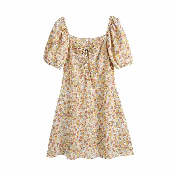 vintage square neck short sleeve women floral dress fashion waist puff sleeve chic female mini dresses 210507, Black;gray
vintage square neck short sleeve women floral dress fashion waist puff sleeve chic female mini dresses 210507, Black;gray