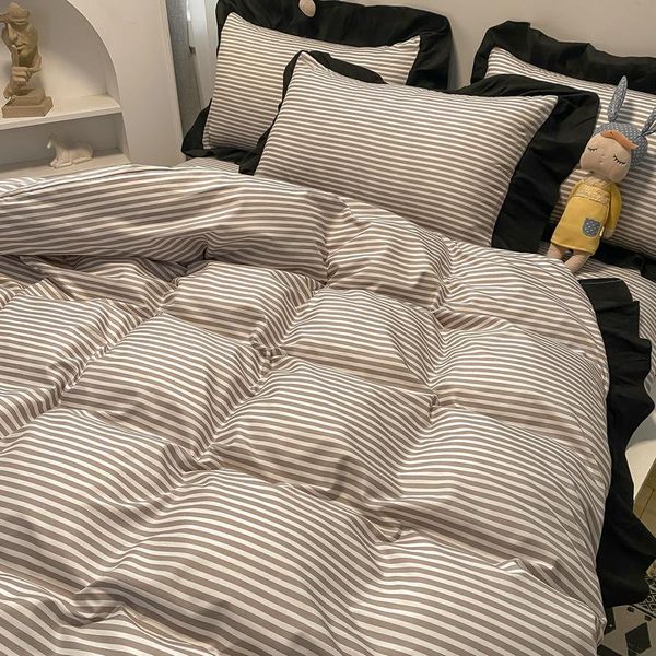 bedding sets korean black lotus leaf lace set fresh and simple striped duvet cover 4pcs bed sheet king small floral
bedding sets korean black lotus leaf lace set fresh and simple striped duvet cover 4pcs bed sheet king small floral