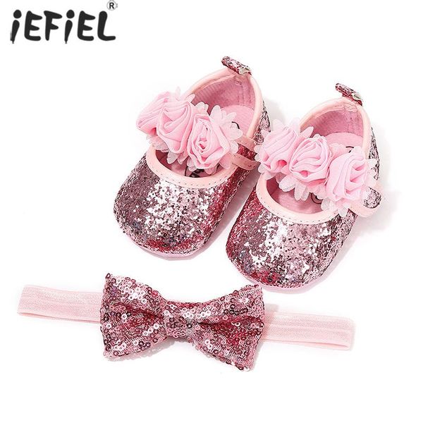 0-18m newborn infant baby girls sequins bowknot headwear shoes princess first walkers birthday party shoes soft flower
0-18m newborn infant baby girls sequins bowknot headwear shoes princess first walkers birthday party shoes soft flower