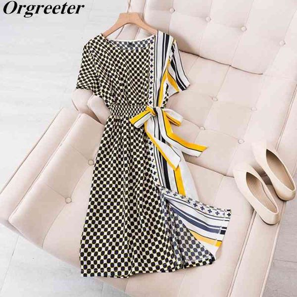 summer women print contrast plaid side lace-up striped chiffon dress ol casual work wear female clothing 210525, Black;gray
summer women print contrast plaid side lace-up striped chiffon dress ol casual work wear female clothing 210525, Black;gray