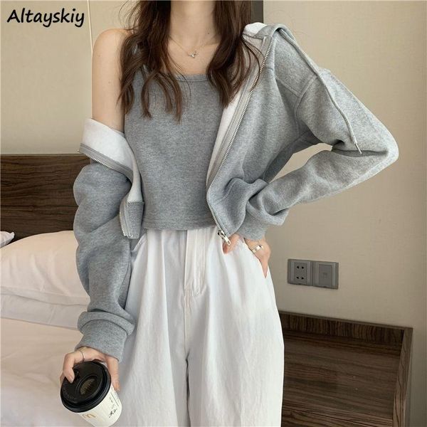 women's jackets cropped women zipper casual solid hooded simple autumn outwear chic feminine coats harajuku teens korean style fashion, Black;brown
women's jackets cropped women zipper casual solid hooded simple autumn outwear chic feminine coats harajuku teens korean style fashion, Black;brown