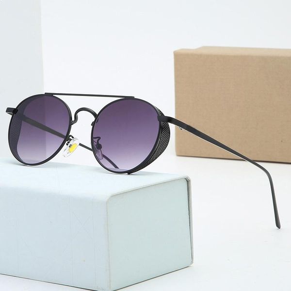 sunglasses 2021 classic punk style female neutral round metal mirror retro with original box, White;black
sunglasses 2021 classic punk style female neutral round metal mirror retro with original box, White;black