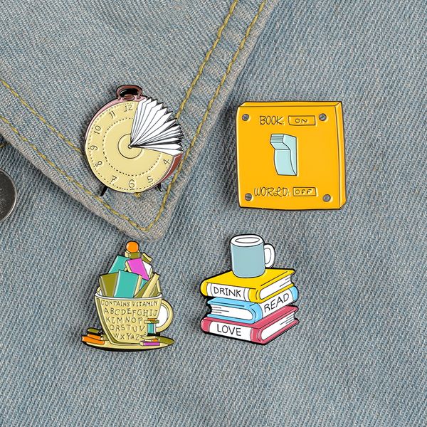 reading world enamel pin mental food book time clock brooch bag clothes lapel badge fun reading jewelry gift kids friends, Blue
reading world enamel pin mental food book time clock brooch bag clothes lapel badge fun reading jewelry gift kids friends, Blue