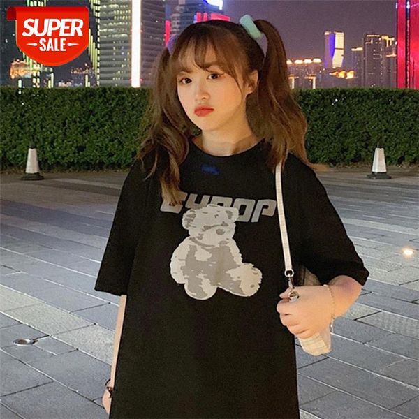 new net red harajuku bf wind loose korean version of the bear short-sleeved t-shirt female black clothes trend #fc1h, White
new net red harajuku bf wind loose korean version of the bear short-sleeved t-shirt female black clothes trend #fc1h, White