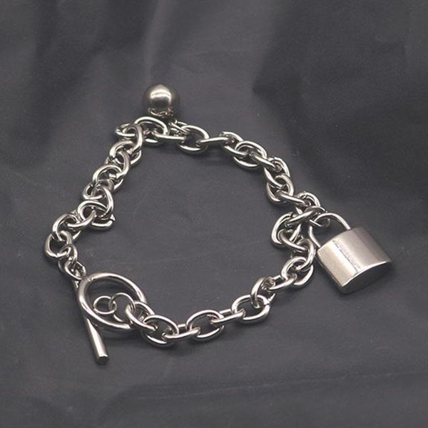 link, chain beads bracelets for women stainless steel couple bracelet on hand fashion lock homme gifts woman accessories wholesale, Black
link, chain beads bracelets for women stainless steel couple bracelet on hand fashion lock homme gifts woman accessories wholesale, Black