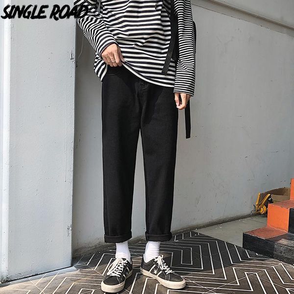 men's jeans single road men's straight baggy men 2021 plain denim pants japanese streetwear korean style black wide leg for, Blue
men's jeans single road men's straight baggy men 2021 plain denim pants japanese streetwear korean style black wide leg for, Blue