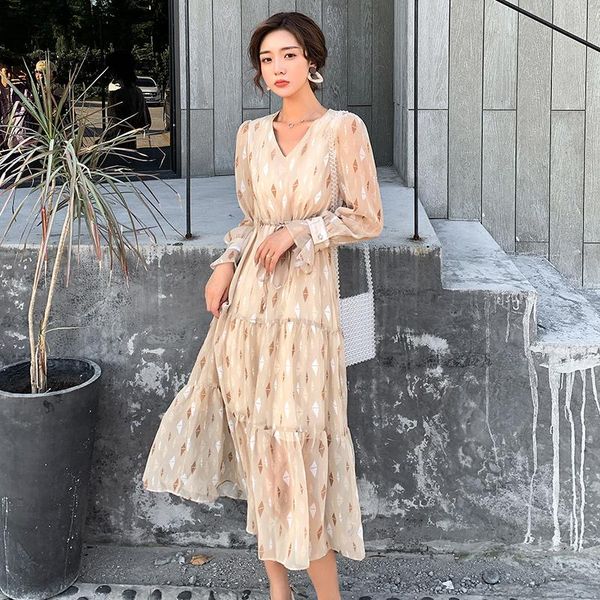 po shoot geometric pattern floral printed dress women's medium waist mid-length lace-up v-neck chiffon bell sleeve casual dresses, Black;gray
po shoot geometric pattern floral printed dress women's medium waist mid-length lace-up v-neck chiffon bell sleeve casual dresses, Black;gray