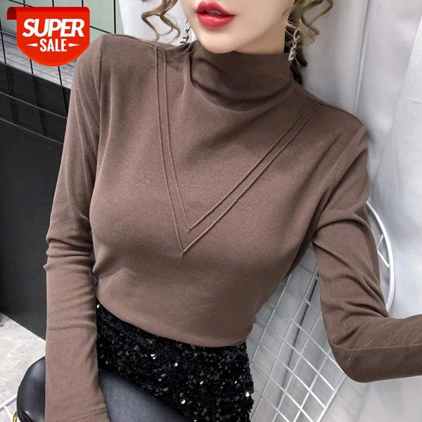 turtleneck slim fit tshirt femme cotton tee shirt camisas mujer 2021 t-shirt thicken t shirt long sleeve womens clothing #i51h, White
turtleneck slim fit tshirt femme cotton tee shirt camisas mujer 2021 t-shirt thicken t shirt long sleeve womens clothing #i51h, White