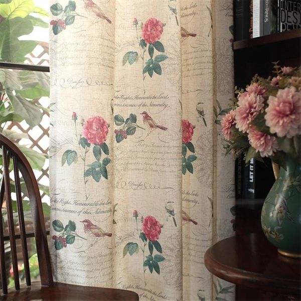 curtain & drapes custom american vintage bird peony printed curtains for living room bedroom cotton linen semi-shading villa window #4
curtain & drapes custom american vintage bird peony printed curtains for living room bedroom cotton linen semi-shading villa window #4