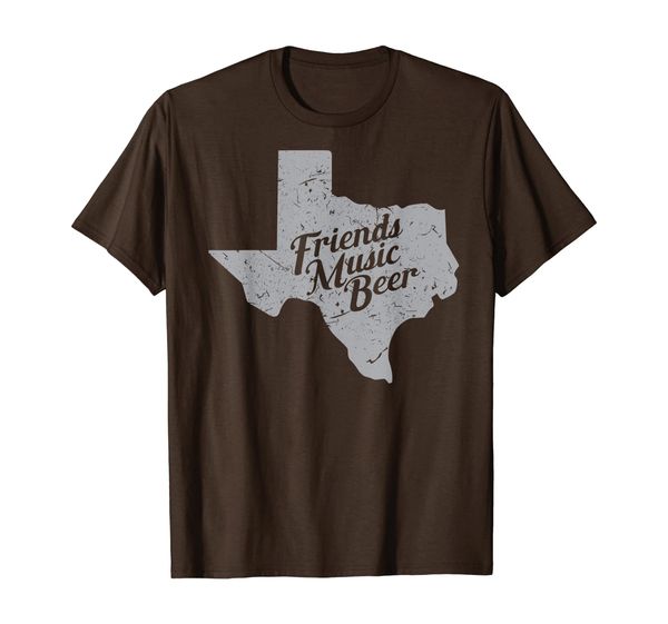 friends music beer | texas map gift t-shirt, White;black 
friends music beer | texas map gift t-shirt, White;black