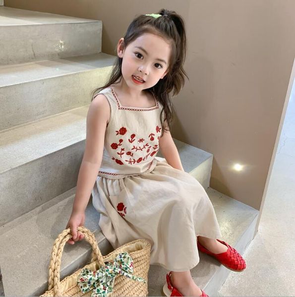 clothing sets 2021 korea style girls 2 pcs set embroidery vest +long pants summer cotton kids suit 2-7 years yu269, White
clothing sets 2021 korea style girls 2 pcs set embroidery vest +long pants summer cotton kids suit 2-7 years yu269, White
