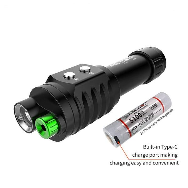 flash heads 100m waterproof 1000lumens aluminum alloy diving light with green laser 520nm 21700 batteries
flash heads 100m waterproof 1000lumens aluminum alloy diving light with green laser 520nm 21700 batteries
