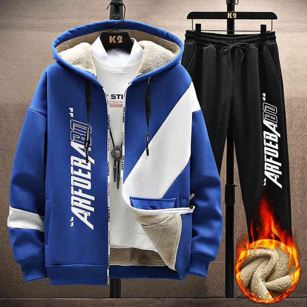 tracksuits 2021 plush thickened sweater set men's winter hooded autumn coat sports leisure two piece suit fashion, Gray
tracksuits 2021 plush thickened sweater set men's winter hooded autumn coat sports leisure two piece suit fashion, Gray
