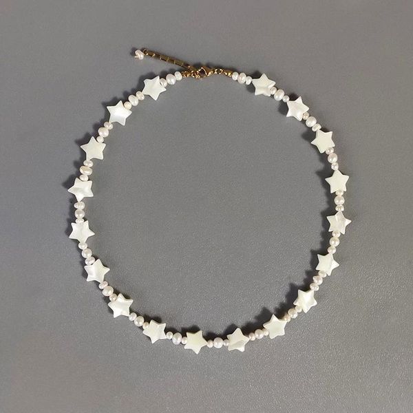 five-pointed star shell beads choker necklace natural freshwater pearl charm jewelry gifts for girl chokers, Golden;silver
five-pointed star shell beads choker necklace natural freshwater pearl charm jewelry gifts for girl chokers, Golden;silver