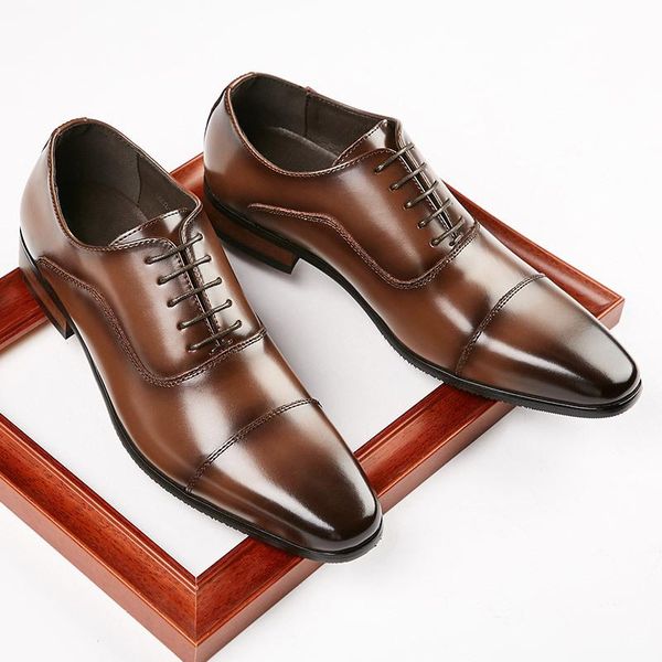 dress shoes leather gentleman men's business oxford square head wedding casual men chaussures homme, Black
dress shoes leather gentleman men's business oxford square head wedding casual men chaussures homme, Black