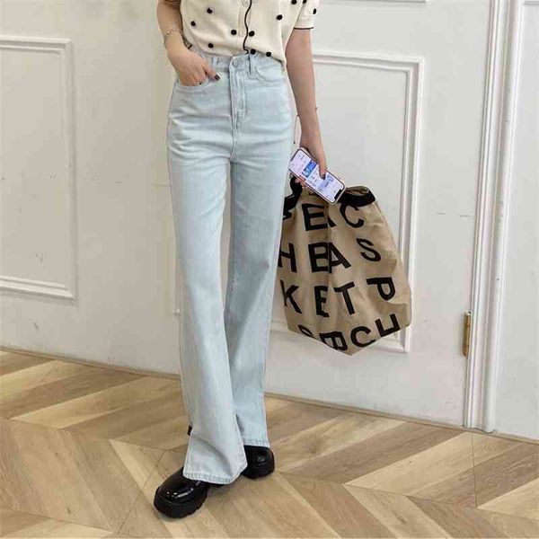 women's pants & capris summer light washed high waist loose all-match jeans denim femme new thin casual split flare trousers 4, Black;white
women's pants & capris summer light washed high waist loose all-match jeans denim femme new thin casual split flare trousers 4, Black;white