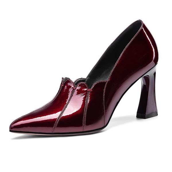 dress shoes brand spring autumn women pumps high heels pointed toe patent leather wine red party wedding 39, Black
dress shoes brand spring autumn women pumps high heels pointed toe patent leather wine red party wedding 39, Black