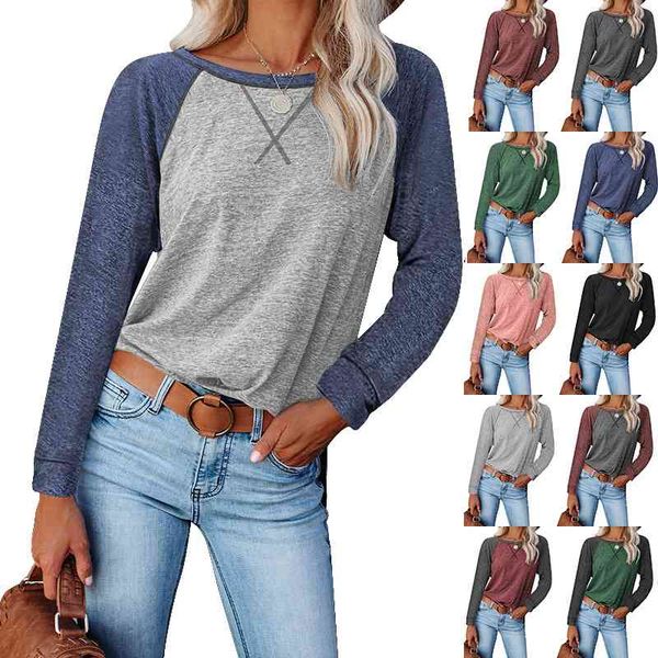 new color matching cross loose long sleeve casual t-shirt split in autumn and winter 2021, White;black
new color matching cross loose long sleeve casual t-shirt split in autumn and winter 2021, White;black