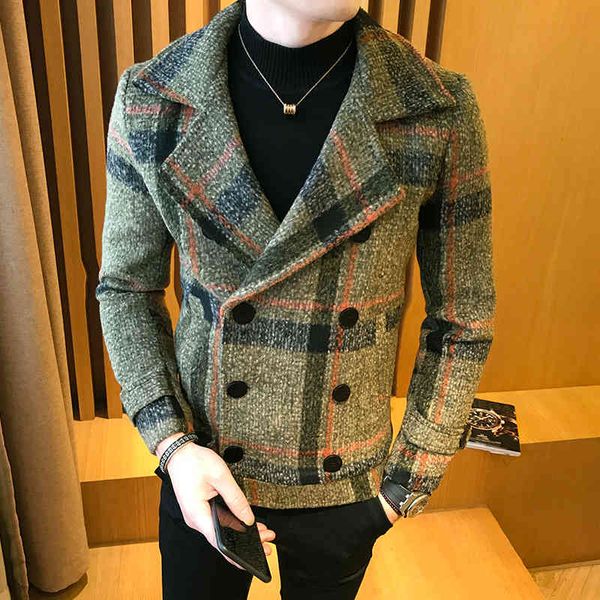 men's jackets spring fine jacket lapel wear long sleeve plaid man leisure clothes, Black;brown
men's jackets spring fine jacket lapel wear long sleeve plaid man leisure clothes, Black;brown