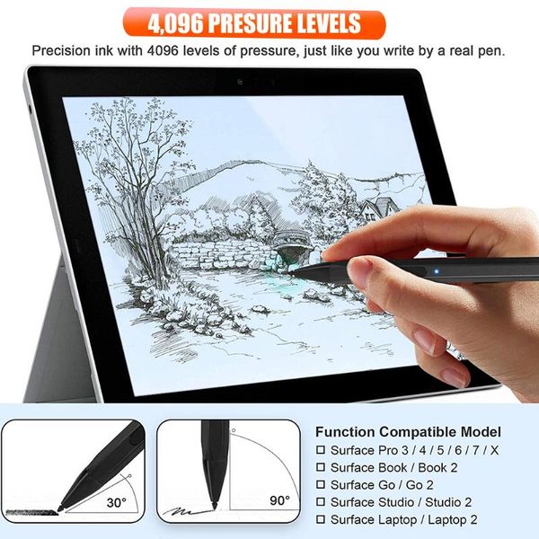 stylus pens pen tablet 4096 levels pressure laptouch screen with 3 nib tip replacement usb rechargeable for surface pro 7/6/5
stylus pens pen tablet 4096 levels pressure laptouch screen with 3 nib tip replacement usb rechargeable for surface pro 7/6/5