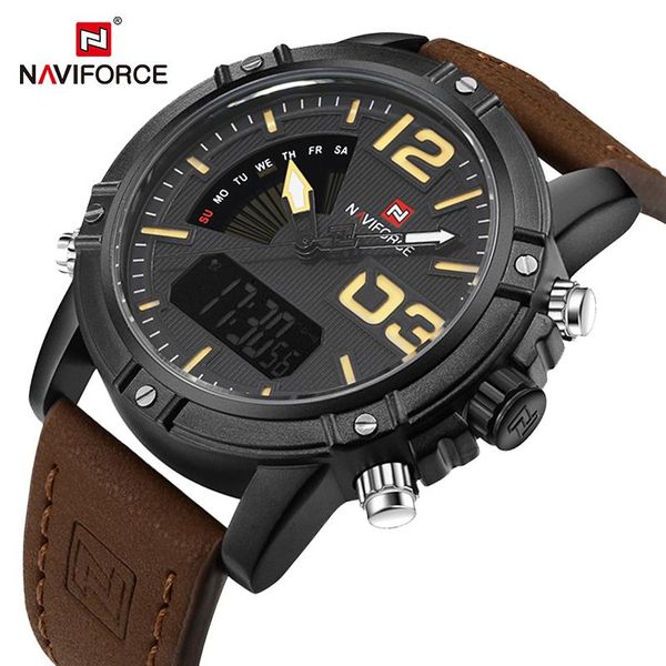 wristwatches naviforce quartz watch for mens sport wristwatch male dual time luminous display waterproof clock military watches, Slivery;brown
wristwatches naviforce quartz watch for mens sport wristwatch male dual time luminous display waterproof clock military watches, Slivery;brown