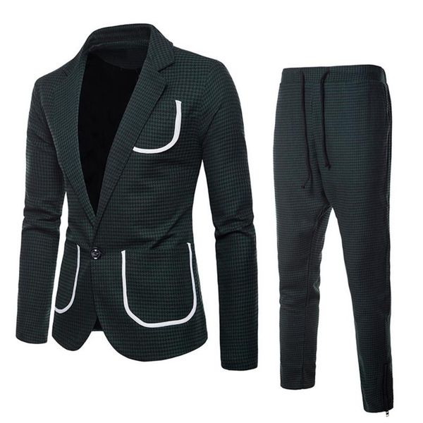 men's suits & blazers puimentiua casual plaid suit lapel wedding prom male slim fit 2021 fashion 2-piece set, White;black
men's suits & blazers puimentiua casual plaid suit lapel wedding prom male slim fit 2021 fashion 2-piece set, White;black