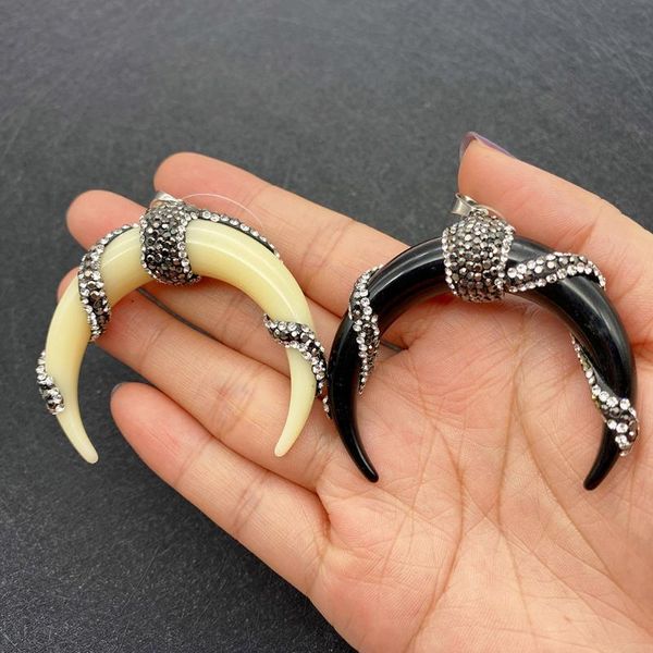 charms moon shape resin ox bone pendant designer luxury diamond for diy necklace jewelry making fashion accessories, Bronze;silver
charms moon shape resin ox bone pendant designer luxury diamond for diy necklace jewelry making fashion accessories, Bronze;silver