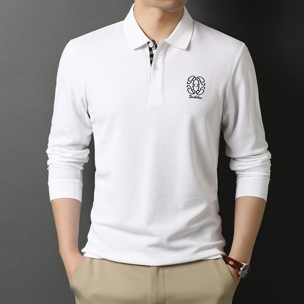 autumn winter men's polo korean chao br busins casual lapel long sleeve comfortable and versatile embroidered t-shirt, Black
autumn winter men's polo korean chao br busins casual lapel long sleeve comfortable and versatile embroidered t-shirt, Black