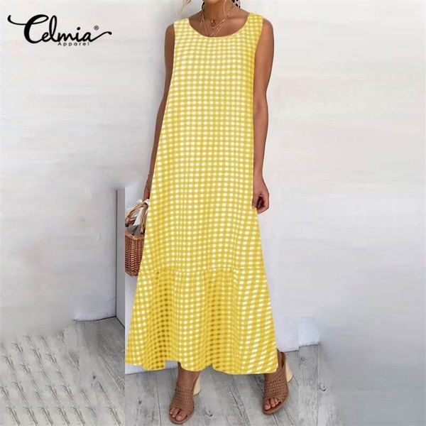 celmia 2021 maxi long dress fashion women summer sundress cotton ruffles casual loose sleeveless party vestidos mujer plus size, Black;gray
celmia 2021 maxi long dress fashion women summer sundress cotton ruffles casual loose sleeveless party vestidos mujer plus size, Black;gray