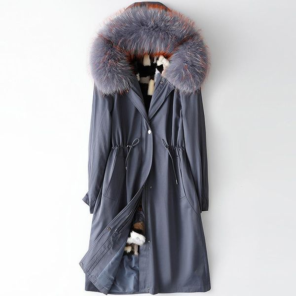 women's fur & faux women hooded coat fashion long female windproof jacket oversize outwears winter mink liner raccoon dog collar parka, Black
women's fur & faux women hooded coat fashion long female windproof jacket oversize outwears winter mink liner raccoon dog collar parka, Black