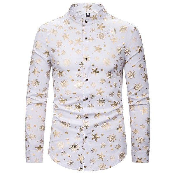 men's casual shirts 2021 snow gold bronzing christmas shirt men long sleeve mandarin collar mens black dress xmas party prom costume 2x, White;black
men's casual shirts 2021 snow gold bronzing christmas shirt men long sleeve mandarin collar mens black dress xmas party prom costume 2x, White;black