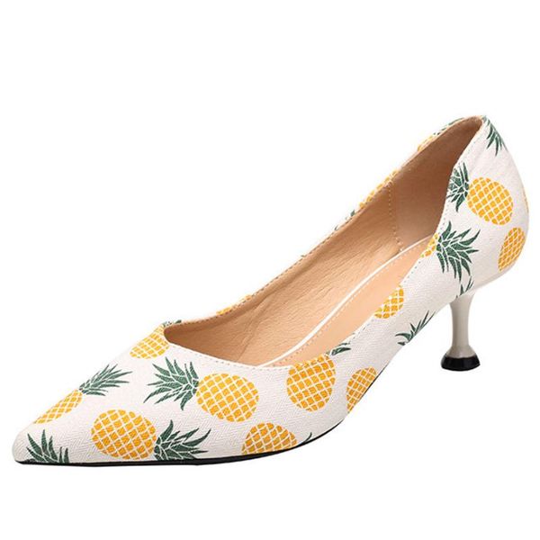 pineapple print shallow fashion shoes for girls wild high thin heel women pumps 2021 pointed toe ol office dress, Black
pineapple print shallow fashion shoes for girls wild high thin heel women pumps 2021 pointed toe ol office dress, Black